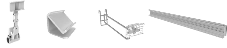 ESLアクセサリー 表示端末を、棚や台に固定するためのアダプター類をご用意しています